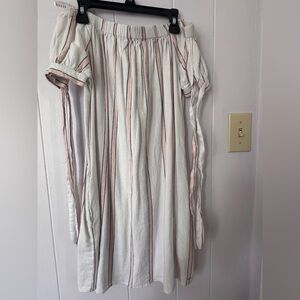 Guess Pink and White Striped Garment